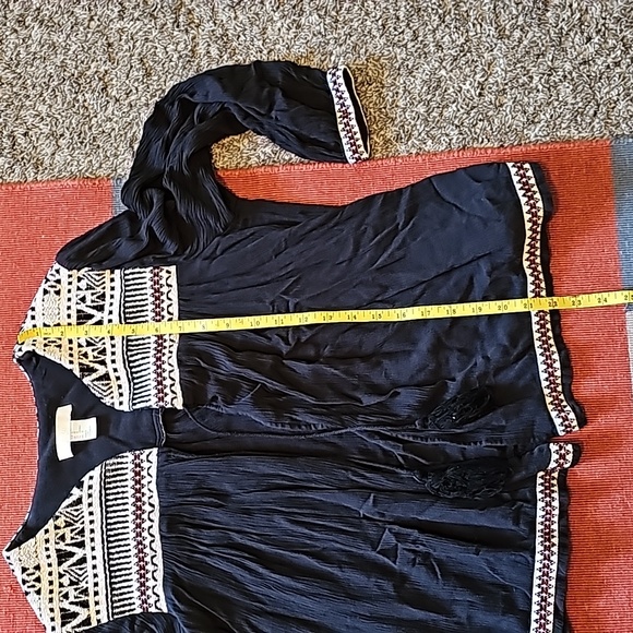 STUNNING H&M EMROIDED PEASANT OPEN JACKET TIE UP - Picture 7 of 11